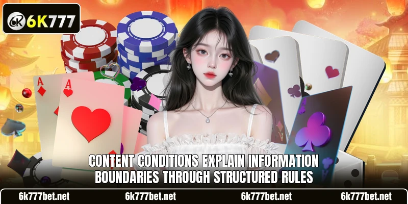 Content conditions explain information boundaries through structured rules