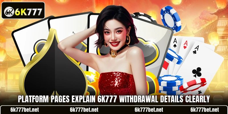 Platform pages explain 6k777 withdrawal details clearly