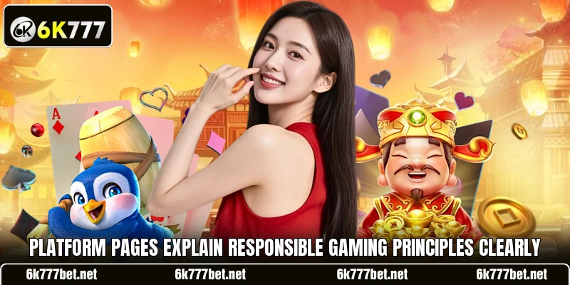 Platform pages explain responsible gaming principles clearly