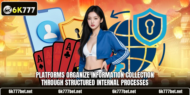 Platforms organize information collection through structured internal processes