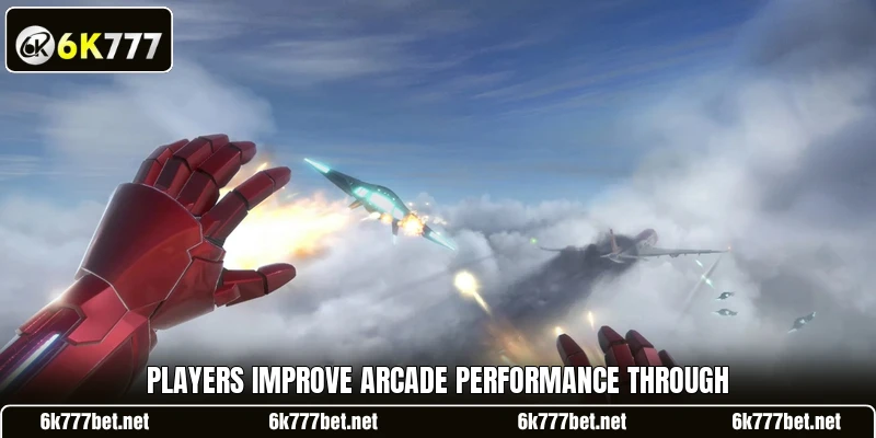 Players improve arcade performance through Players improve arcade performance through