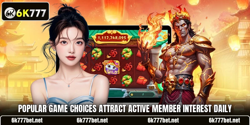 Popular game choices attract active member interest daily