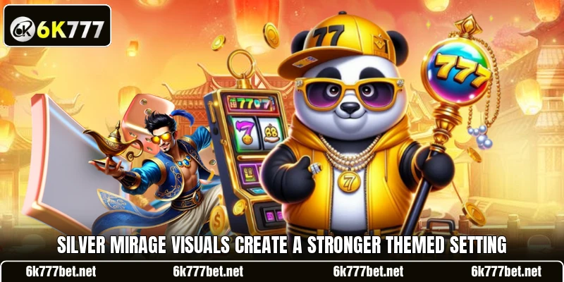 Silver Mirage visuals create a stronger themed setting Silver Mirage visuals create a stronger themed setting